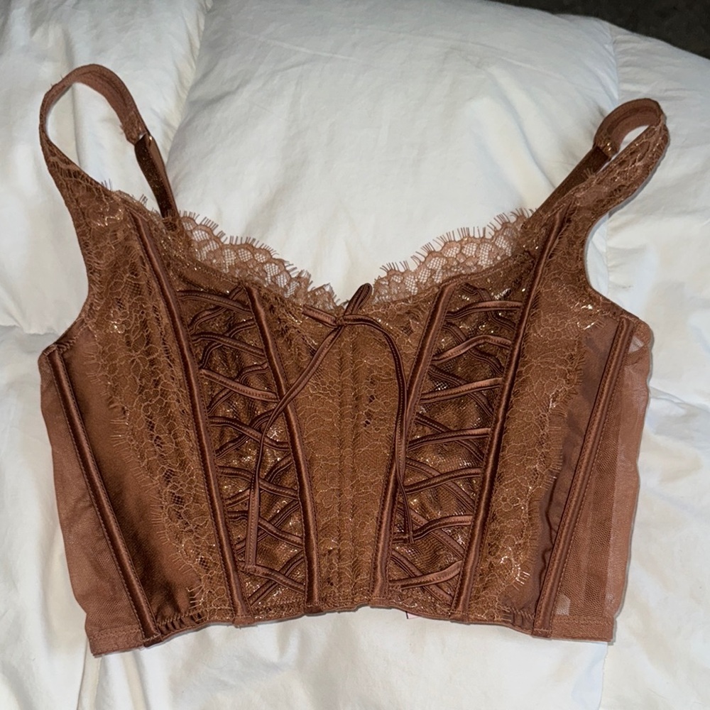 Victoria's Secret Tan Lace Corset